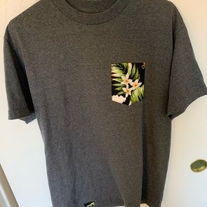 Grey shirt with design pocket on front size large